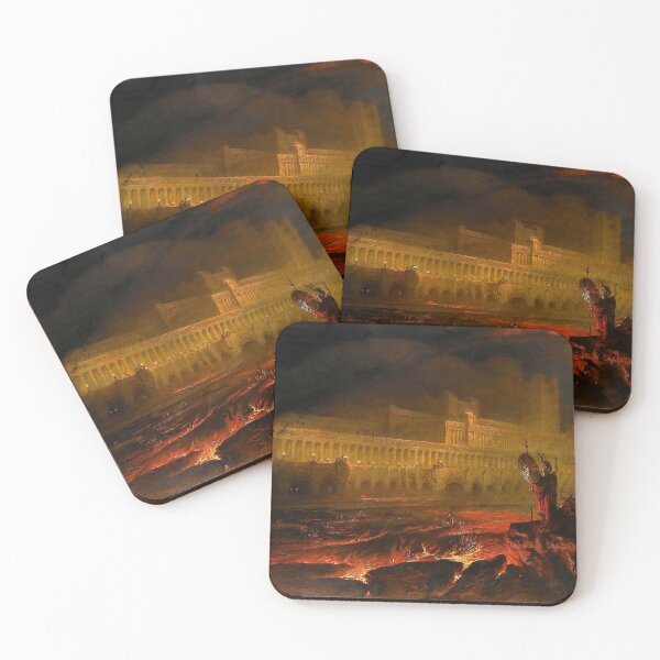 Item preview, Dramatic Pandemonium Hellfire City Apocalyptic Painting designed and sold by walterswan.