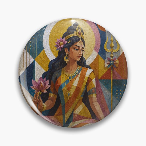Item preview, Hindu Goddess Parvati painting. designed and sold by GalleryKauffeld.