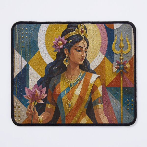 Item preview, Hindu Goddess Parvati painting. designed and sold by GalleryKauffeld.