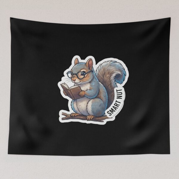 Item preview, Smart Squirrel Reading A Book With Glasses designed and sold by Owcomm.