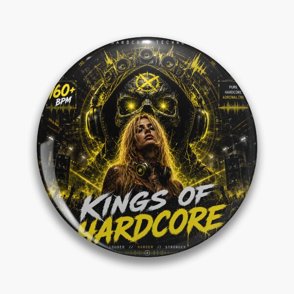 Item preview, Kings of Hardcore – Neon Yellow Hardcore Techno Artwork designed and sold by Peter Kaul.