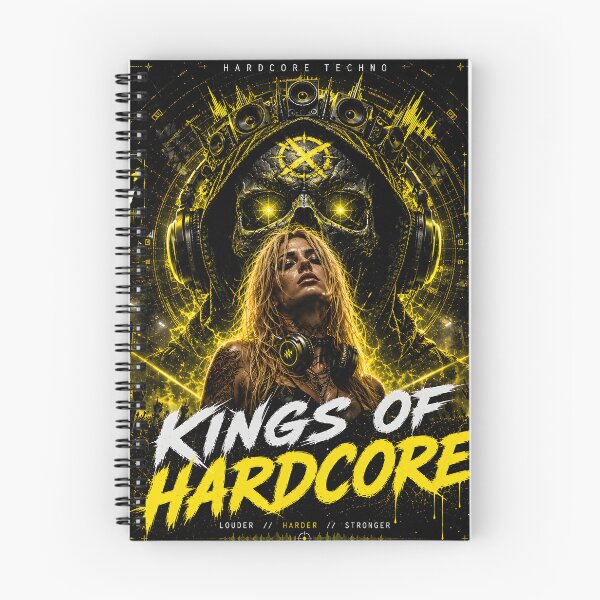 Artikelvorschau, Kings of Hardcore – Neon Yellow Hardcore Techno Artwork entworfen und verkauft von Peter Kaul.