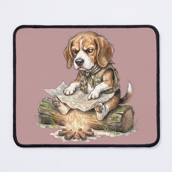 Item preview, Grumpy Beagle Reading Map Campfire Dont Talk To Me designed and sold by BreezifyDesignStudio.