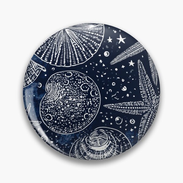 Item preview, Deep Sea Ocean Pattern Starfishes and Shells Night Blue designed and sold by VectorForge.