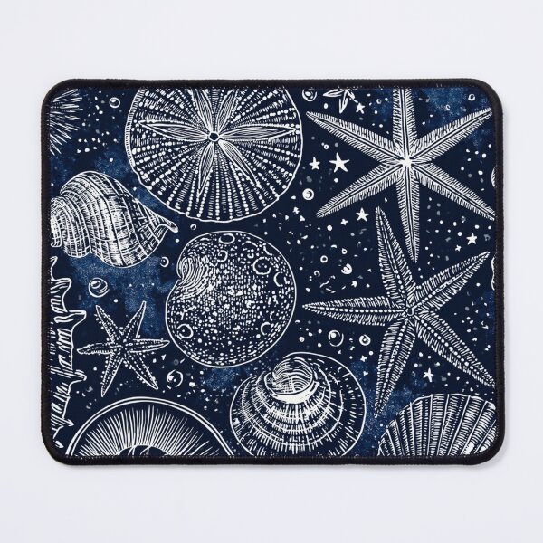Item preview, Deep Sea Ocean Pattern Starfishes and Shells Night Blue designed and sold by VectorForge.