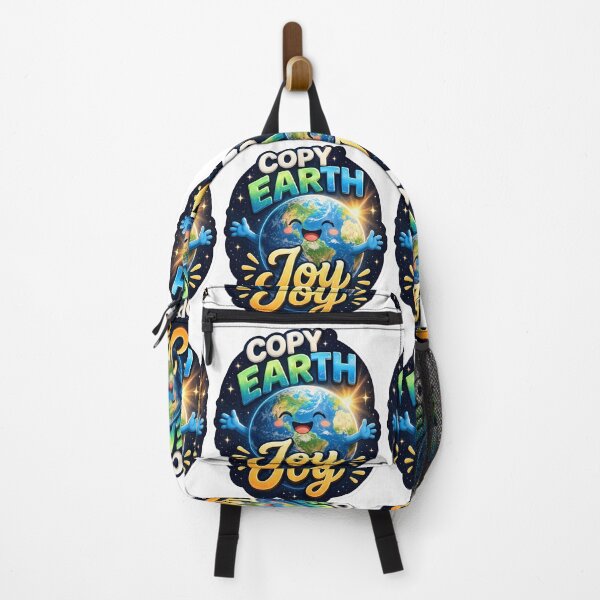 Item preview, Copy Earth Joy Sticker | Cute Happy Earth Cartoon | Eco Friendly Planet Design | Earth Day Aesthetic | Save Planet Illustration designed and sold by Bhaskar Digital Art.