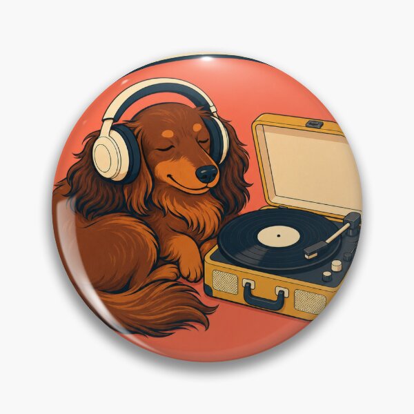 Item preview, Dachshund Vinyl Listener designed and sold by LaunchUIStudio.