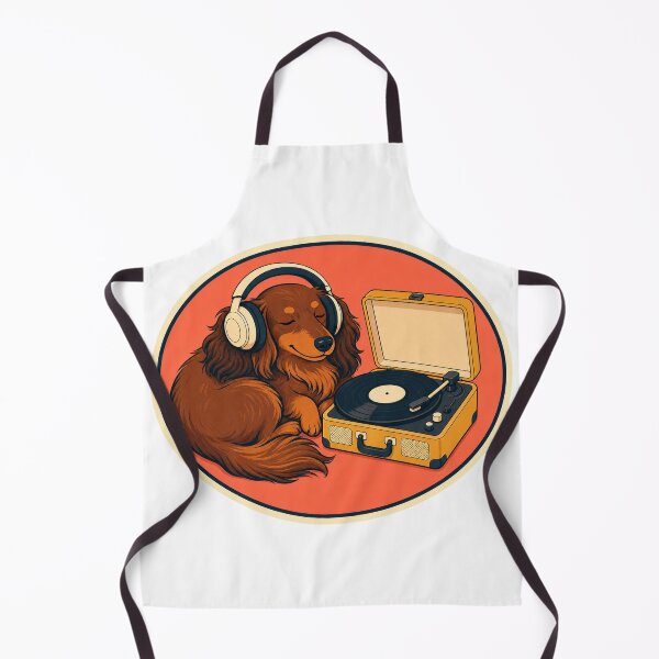 Item preview, Dachshund Vinyl Listener designed and sold by LaunchUIStudio.