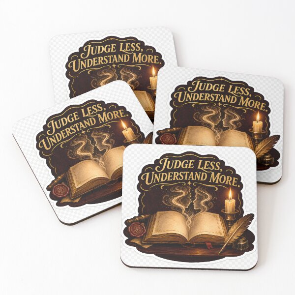 Item preview, Judge Less Understand More Dark Academia Book Art designed and sold by MustHaveVibes.