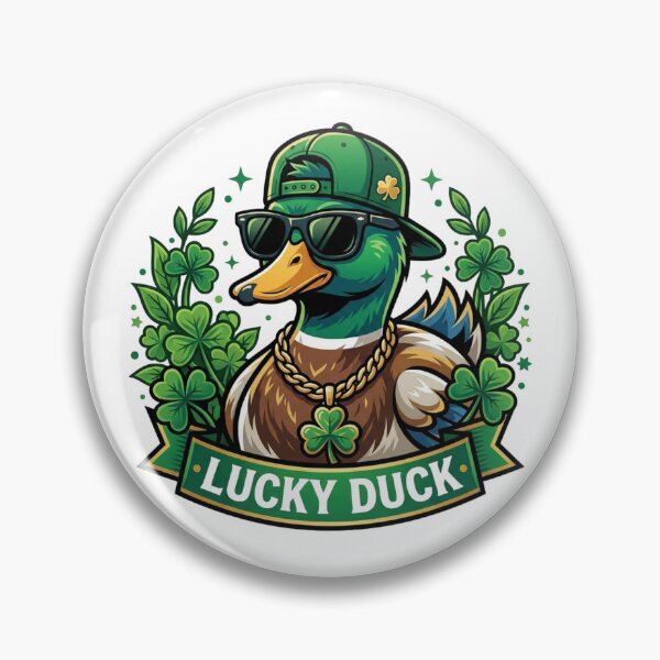 Item preview, Lucky Duck Cool Mallard Duck St. Patrick's Day Shamrock designed and sold by raedattia.