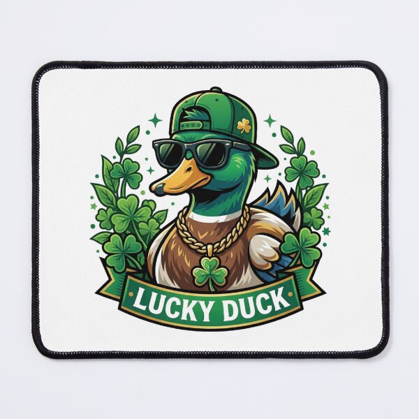 Item preview, Lucky Duck Cool Mallard Duck St. Patrick's Day Shamrock designed and sold by raedattia.