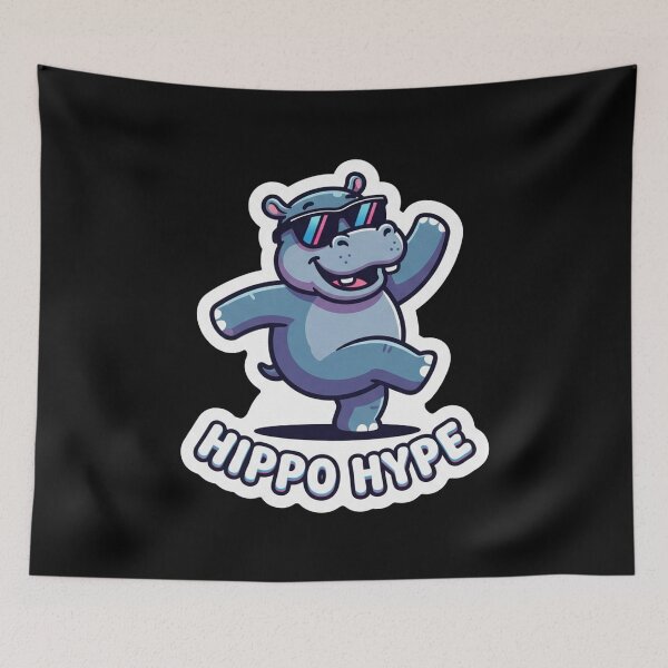 Item preview, Cool Dancing Hippopotamus With Sunglasses designed and sold by Owcomm.