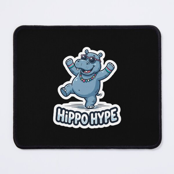 Item preview, Cool Dancing Hippopotamus Wearing Sunglasses And Beads designed and sold by Owcomm.