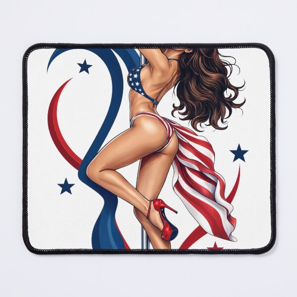 Item preview, Patriotic pole dancer illustration as isolated object designed and sold by Creative88Art.