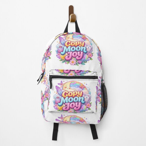 Item preview, Copy Moon Joy Cute Kawaii Rainbow Moon Sticker | Aesthetic Pastel Fantasy Art | Dreamy Celestial Design designed and sold by Bhaskar Digital Art.
