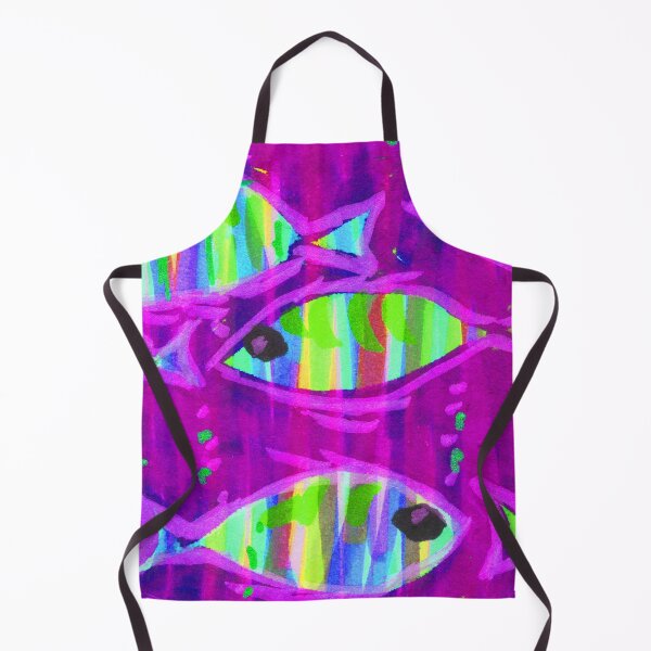 Item preview, School of fish on purple background designed and sold by Jill Brooke.