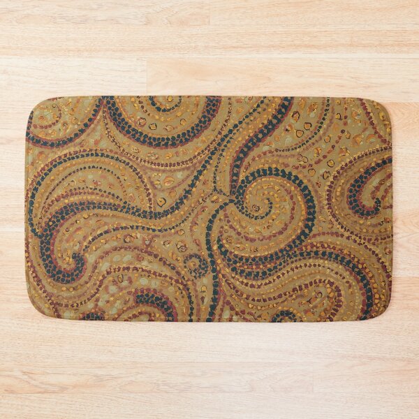 Item preview, Golden Aboriginal Paisley | Australian Indigenous Dot Art Pattern designed and sold by GrinGalore.