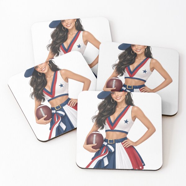 Item preview, Cheerleader holding american football as transparent cutout designed and sold by Creative88Art.