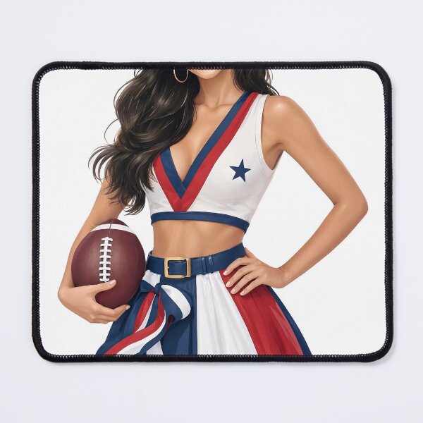 Item preview, Cheerleader holding american football as transparent cutout designed and sold by Creative88Art.