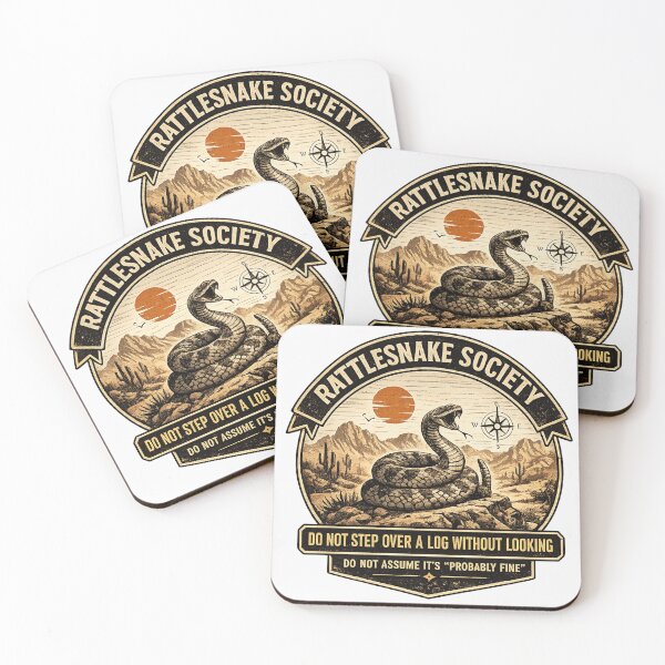 Item preview, Rattlesnake Society Do Not Step Over A Log Without Looking Funny Desert Snake designed and sold by WearTheVibe Store.