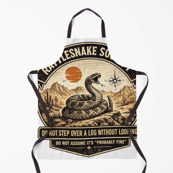 Item preview, Rattlesnake Society Do Not Step Over A Log Without Looking Funny Desert Snake designed and sold by WearTheVibe Store.