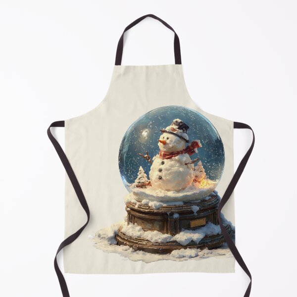 Item preview, Textured Snowman in Magical Winter Snow Globe designed and sold by colorful-white.