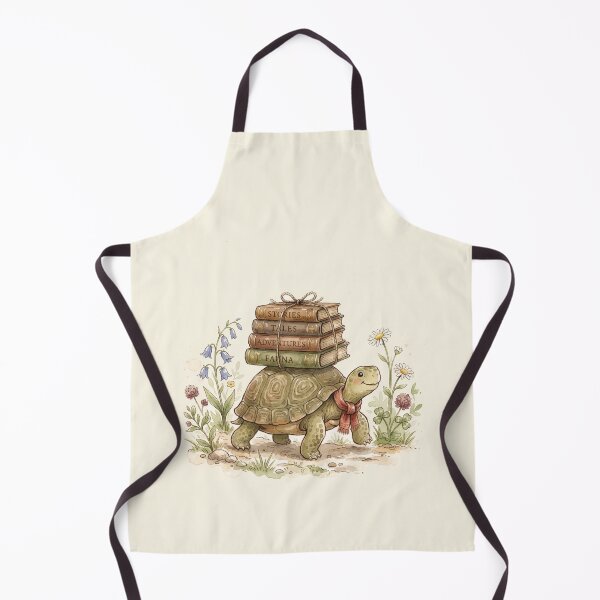 Item preview, Wise Little Turtle Carrying Books Watercolor Art designed and sold by Pasteltone.