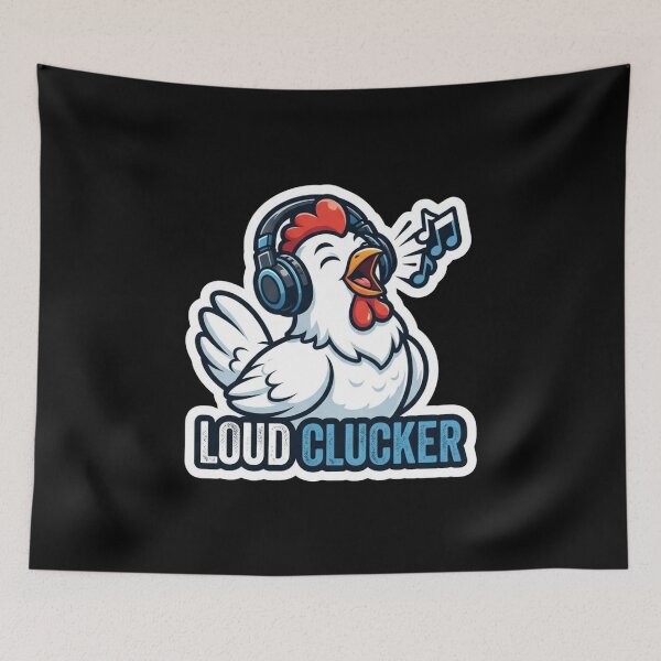 Item preview, Funny Chicken Listening To Music Retro Style designed and sold by Owcomm.
