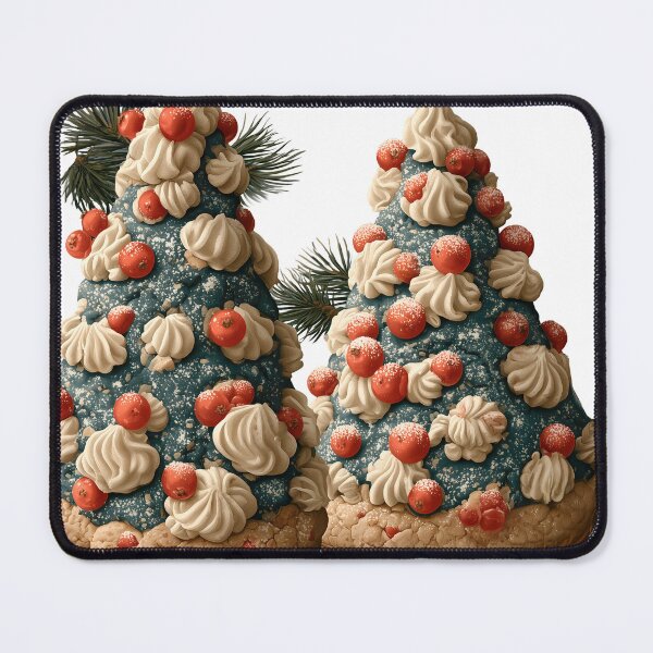 Item preview, Festive Christmas Tree Pastries with Red Berries designed and sold by colorful-white.