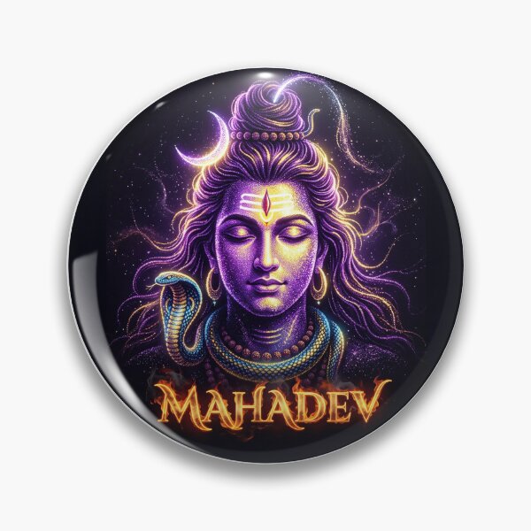 Item preview, Mahadev Cosmic Particle Glow Sticker designed and sold by krazzyremo.