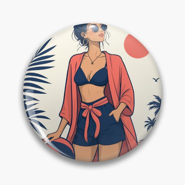 Item preview, Retro summer illustration of woman with as PNG element designed and sold by Creative88Art.