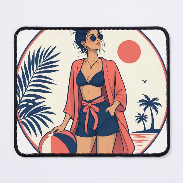 Item preview, Retro summer illustration of woman with as PNG element designed and sold by Creative88Art.