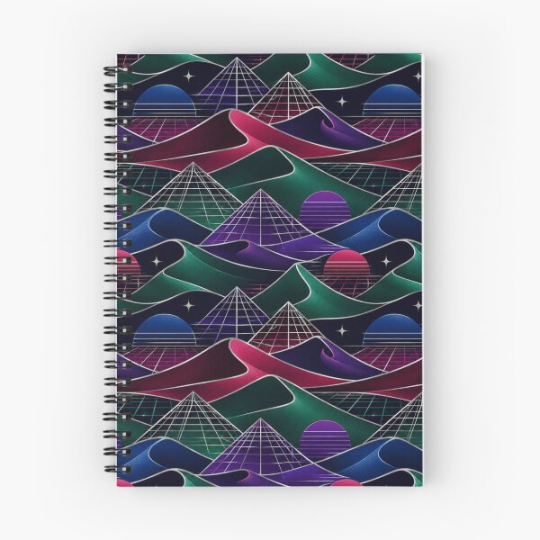 Item preview, Neon Geometric Mountain Wave Pattern designed and sold by IntelliMindDesigns.