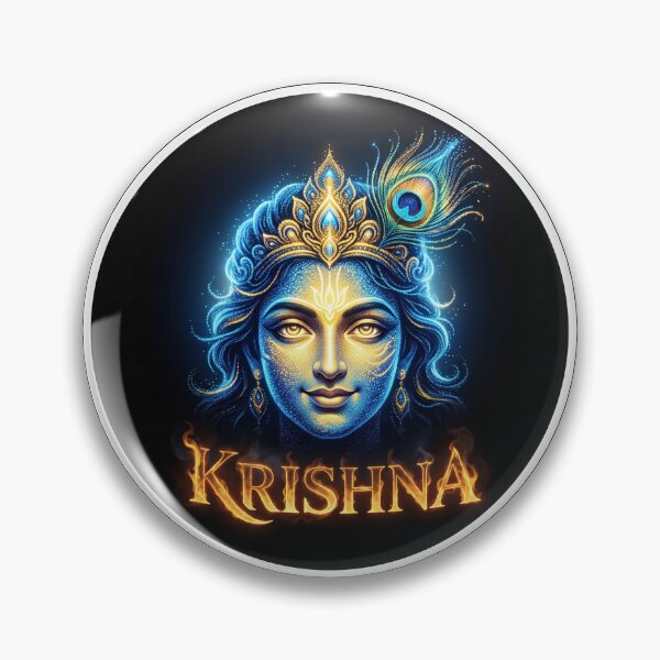 Item preview, Krishna Cosmic Particle Glow Sticker designed and sold by krazzyremo.