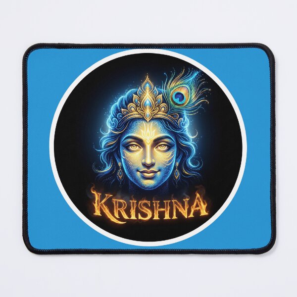 Item preview, Krishna Cosmic Particle Glow Sticker designed and sold by krazzyremo.