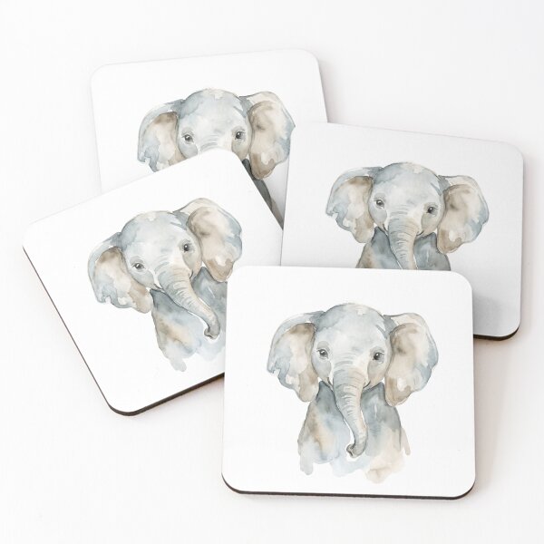 Item preview, Cute Watercolor Baby Elephant designed and sold by Illustration Rk.