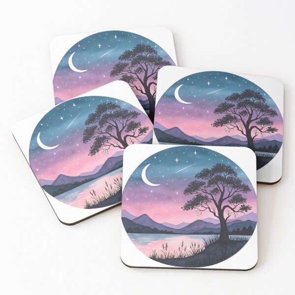 Item preview, Dreamy Mountain Night designed and sold by trendspatterns.
