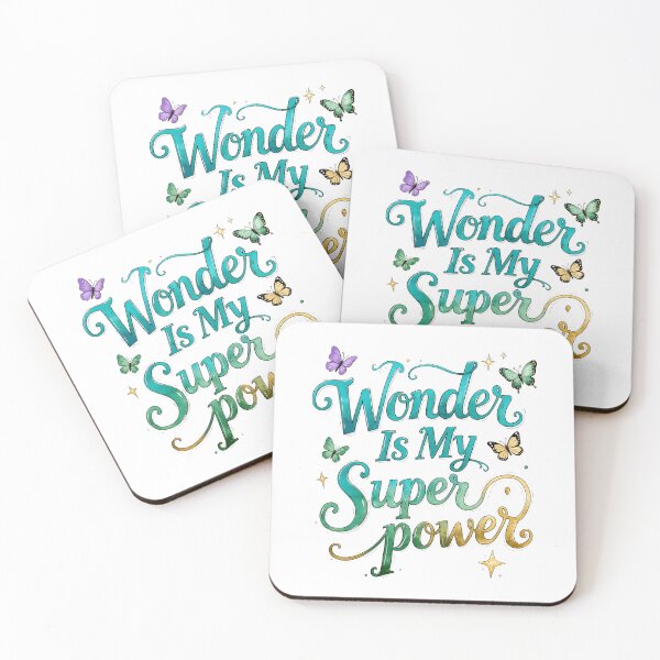 Item preview, Wonder Is My Superpower Butterfly Typography Motivational Quote Hand Lettering Graphic Design Cute Positive Vibe Aesthetic Art designed and sold by Connys Colorful World.