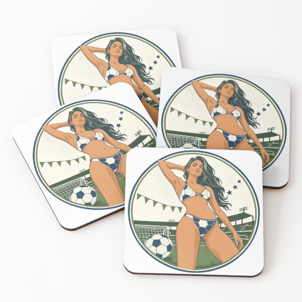 Item preview, Soccer fan woman in stadium concept art as cut out PNG designed and sold by Creative88Art.