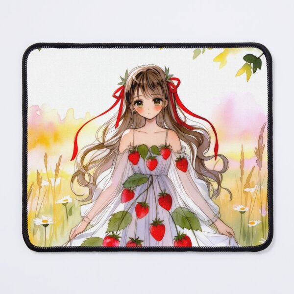 Item preview, Strawberry Anime Girl Summer Dress designed and sold by IntelliMindDesigns.