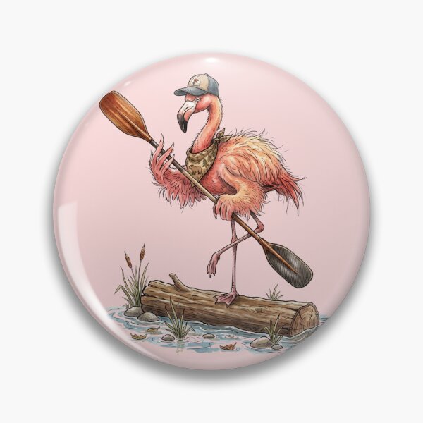 Item preview, Cool Flamingo Canoe Paddle Floating Log Water Sports designed and sold by BreezifyDesignStudio.