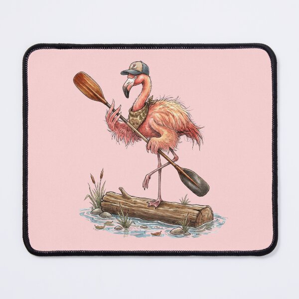 Item preview, Cool Flamingo Canoe Paddle Floating Log Water Sports designed and sold by BreezifyDesignStudio.
