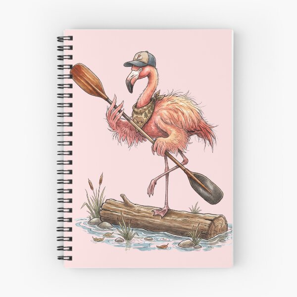 Item preview, Cool Flamingo Canoe Paddle Floating Log Water Sports designed and sold by BreezifyDesignStudio.
