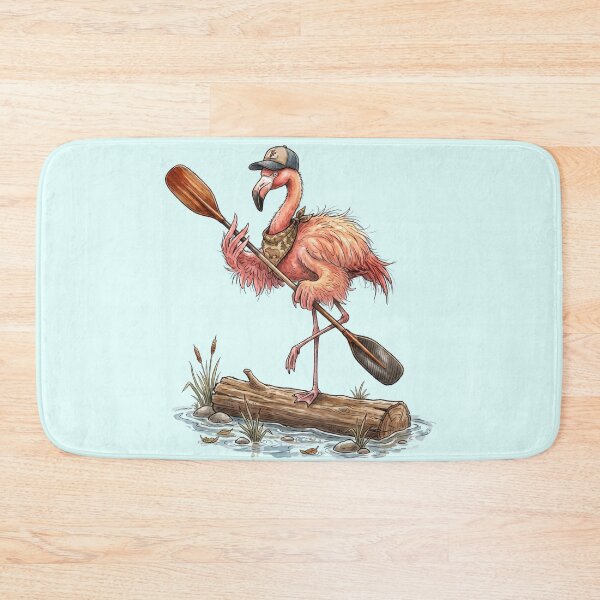 Item preview, Cool Flamingo Canoe Paddle Floating Log Water Sports designed and sold by BreezifyDesignStudio.