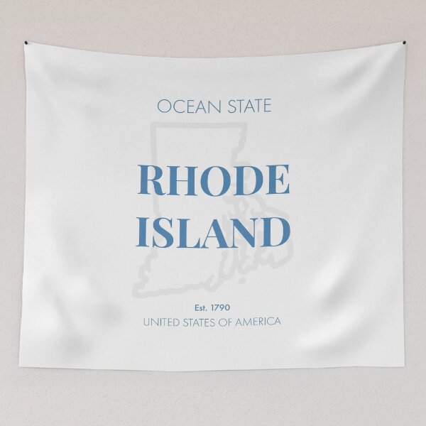 Item preview, Rhode Island, Modern Typographic Wall Art designed and sold by MarkedArtPrints.