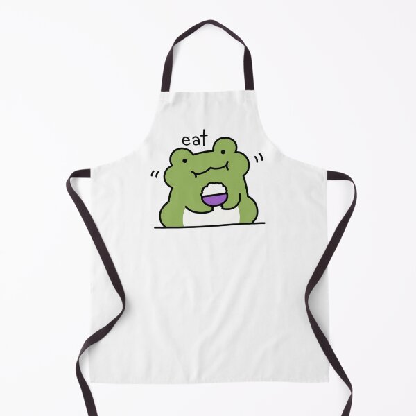 Item preview, Kawaii Frog Eating Rice designed and sold by FrogNotDog.