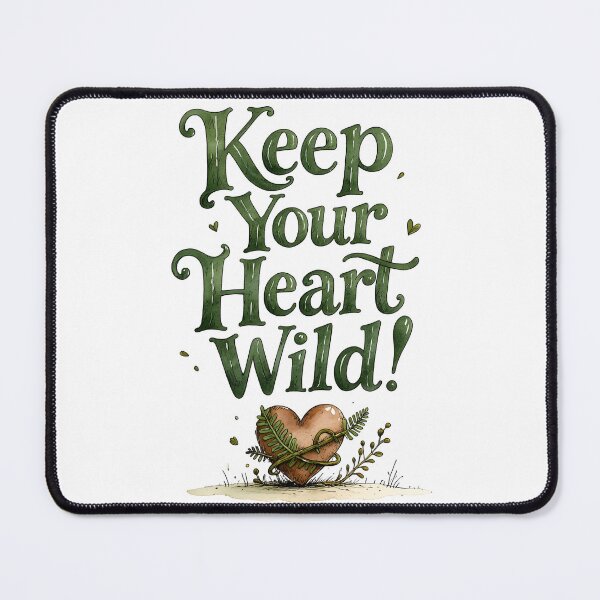 Item preview, Keep Your Heart Wild Nature Lover Typography Vintage Forest Adventure Quote designed and sold by Connys Colorful World.