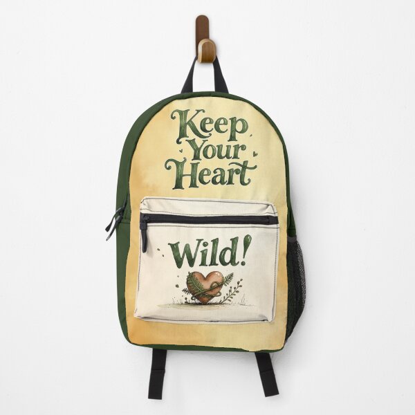 Item preview, Keep Your Heart Wild Nature Lover Typography Vintage Forest Adventure Quote designed and sold by Connys Colorful World.