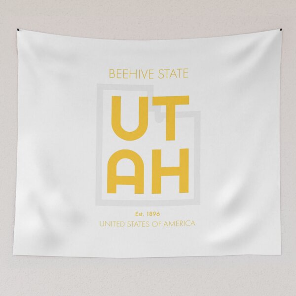Item preview, Utah, Modern Typographic Wall Art designed and sold by MarkedArtPrints.