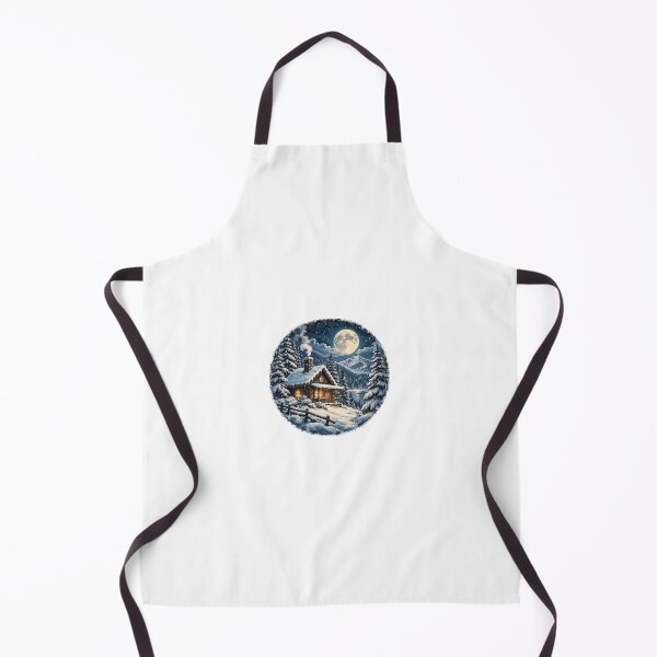 Item preview, Vintage Winter Cabin Snow Mountain Landscape Design designed and sold by NestDesigns01.